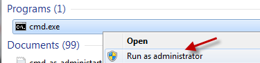 running cmd as an administrator