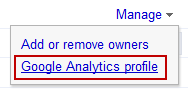 google analytics profile link webmaster tools