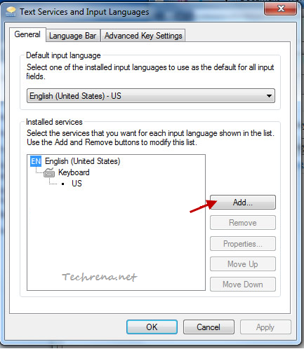 Add keyboard input language