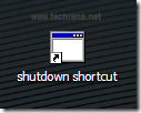 shutdown shortcut without icon