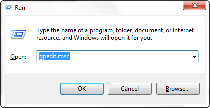 Gpedit from RUN command