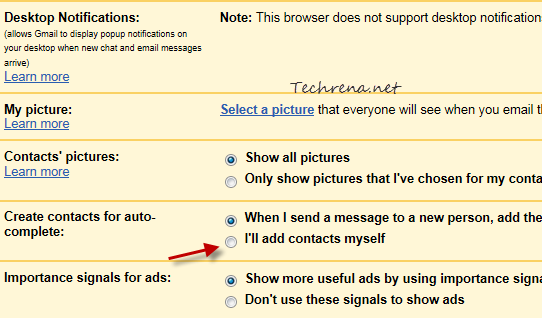 How To Disable Auto-Save Contacts Feature In Gmail - TECHRENA