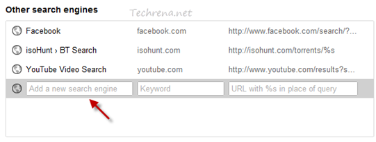 how to add new search engine in google chrome