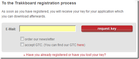 Trakkboard registration email