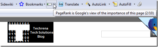 techrena PageRank jan 2010