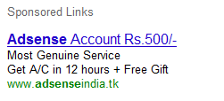 Buy an adsense account ad 