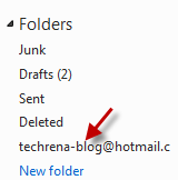 hotmail alias folder