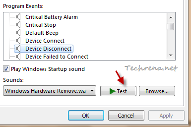 Program Event sound in Windows 7