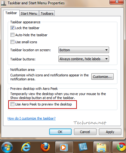 Click “OK” button to save the settings and close the window.