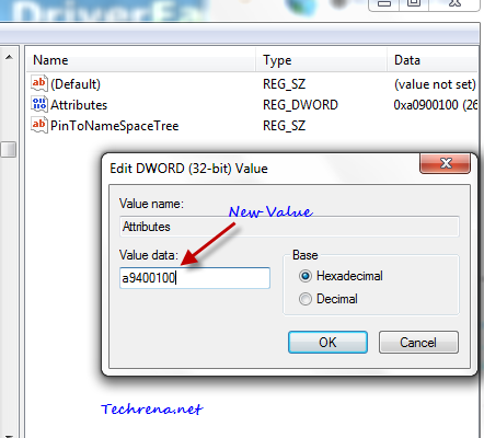 Modifying DWORD value to remove Favorites from Windows 7