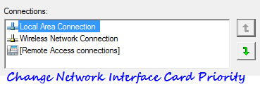 change network interface card priority