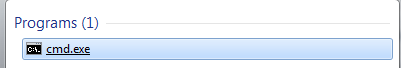 cmd.exe from start menu in programs