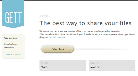 Select files in Gett