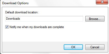 Download options in IE9