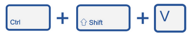 Ctrl shift v chrome