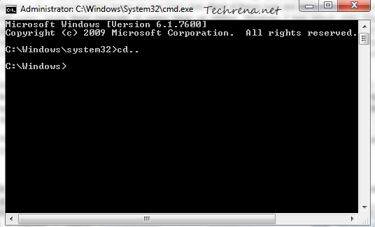 Windows folder in Command Prompt