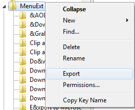 MenuExt export