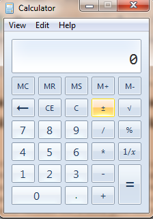 Windows 7 Calculator