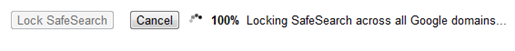 Progress for locking safesearch